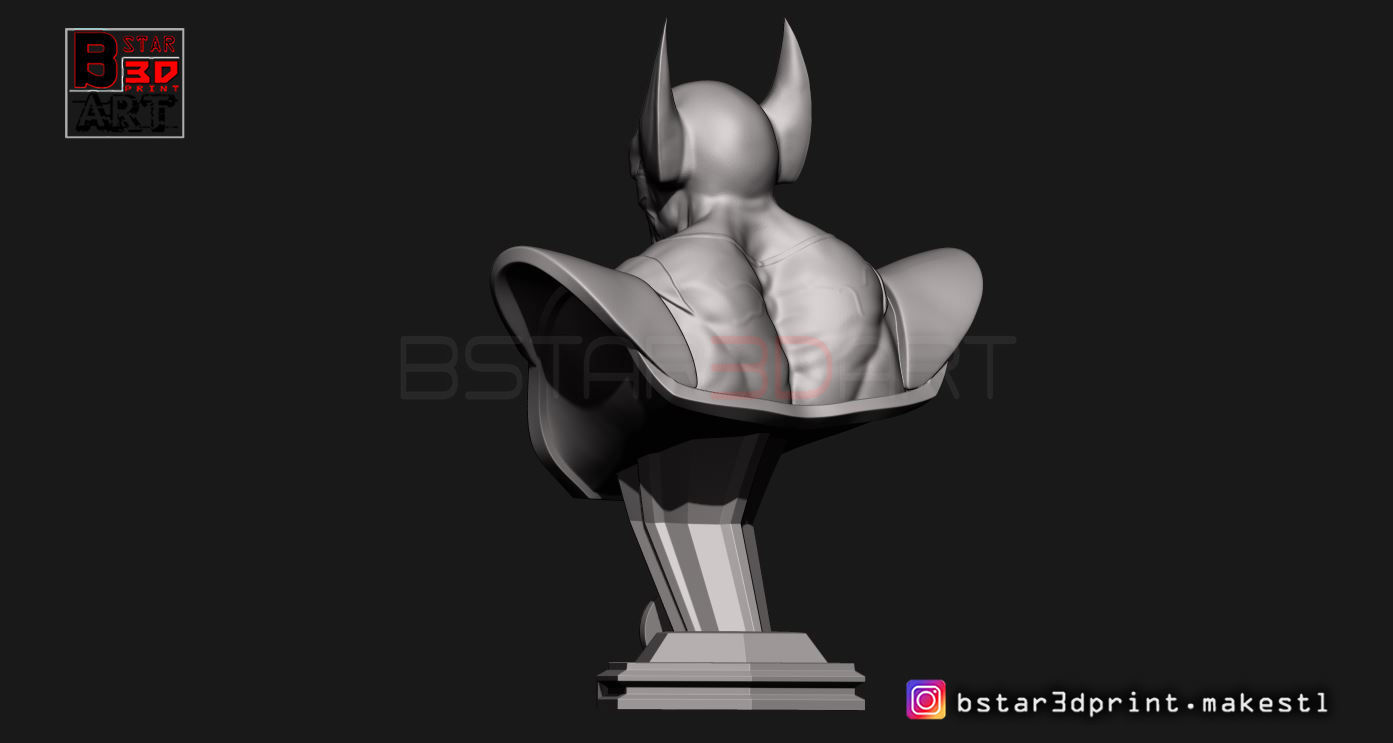 Wolverine Bust - X men  - from Marvel 3D print model_4