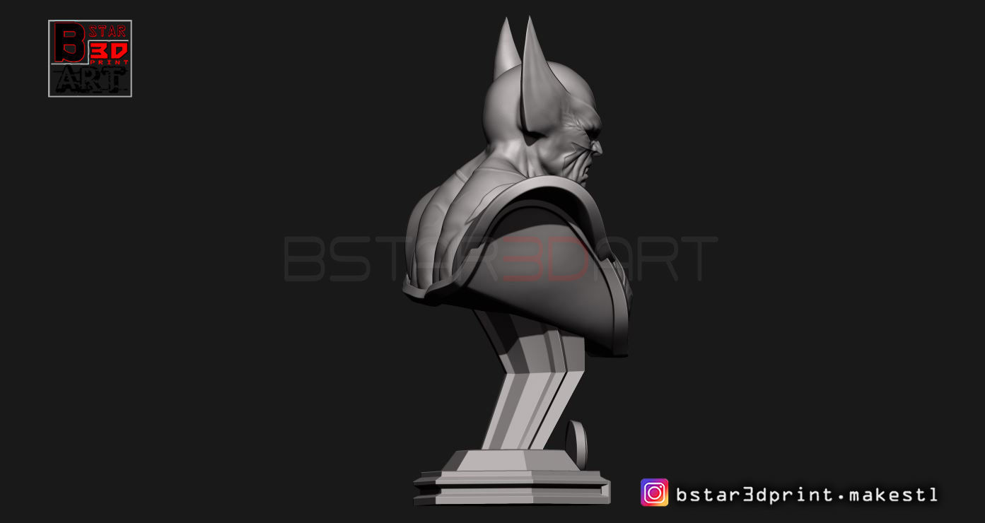 Wolverine Bust - X men  - from Marvel 3D print model_6