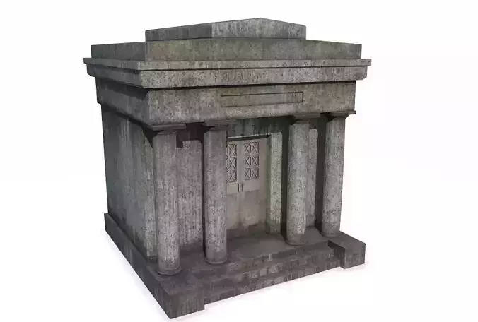 Mausoleum 3 PBR stone building