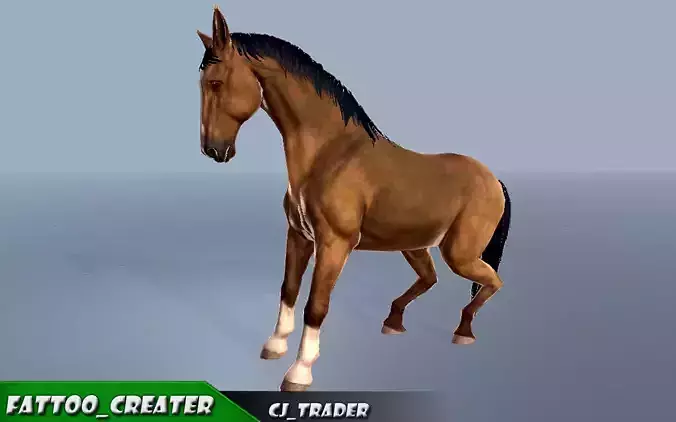 Horse Rigged-Animated 3D Model 3D model
