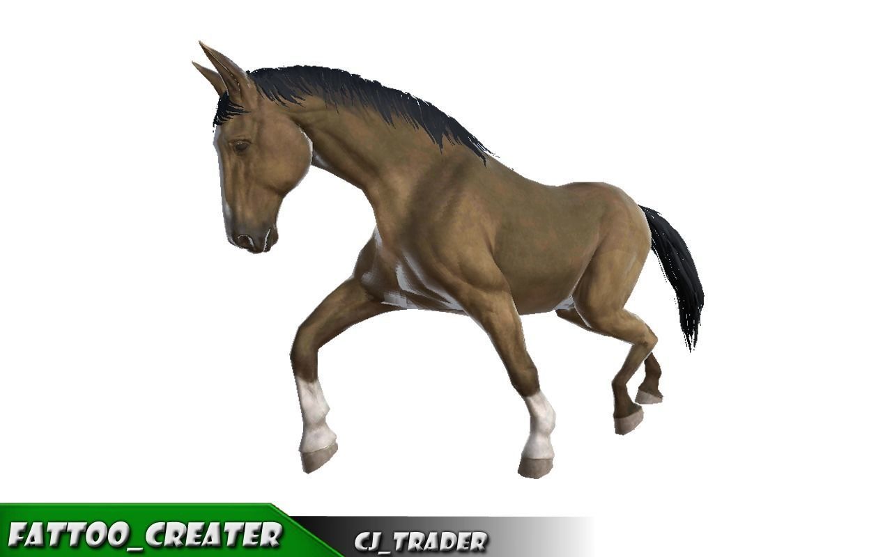 Horse Rigged-Animated 3D Model 3D model_6