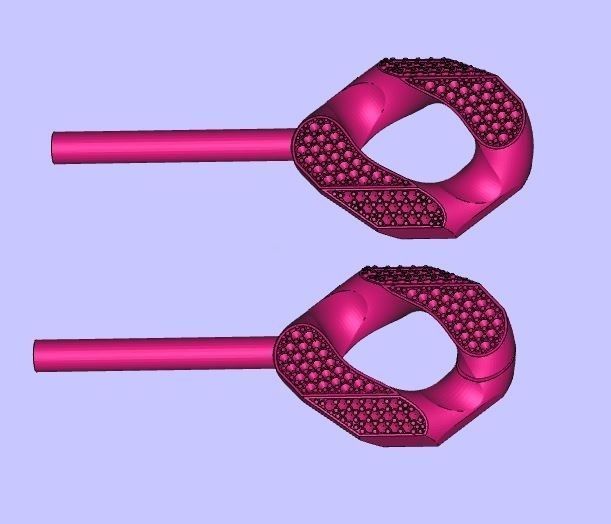 cuban Chain  necklace  bracelet diamond and lock just STL 3D model_16