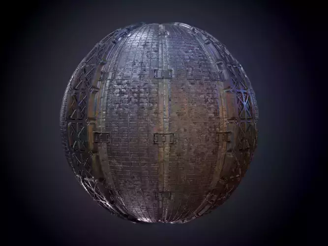 Sci-Fi Military Seamless PBR Texture 18 Texture