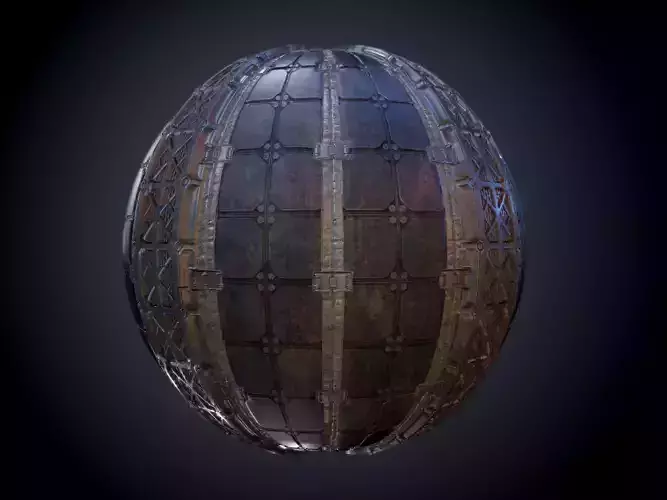 Sci-Fi Military Seamless PBR Texture 21 Texture