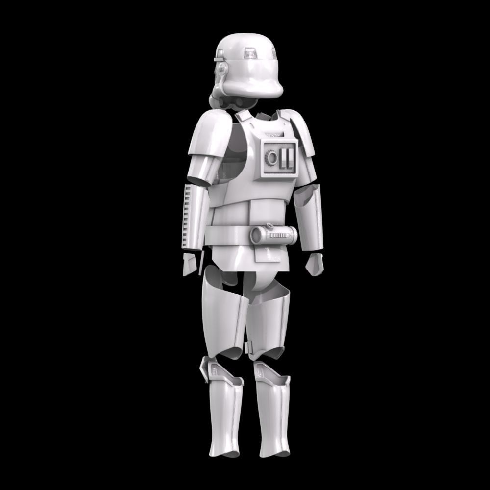 Star Wars Rogue One-Solo Stormtrooper Armor with Helmet 3D print model_3