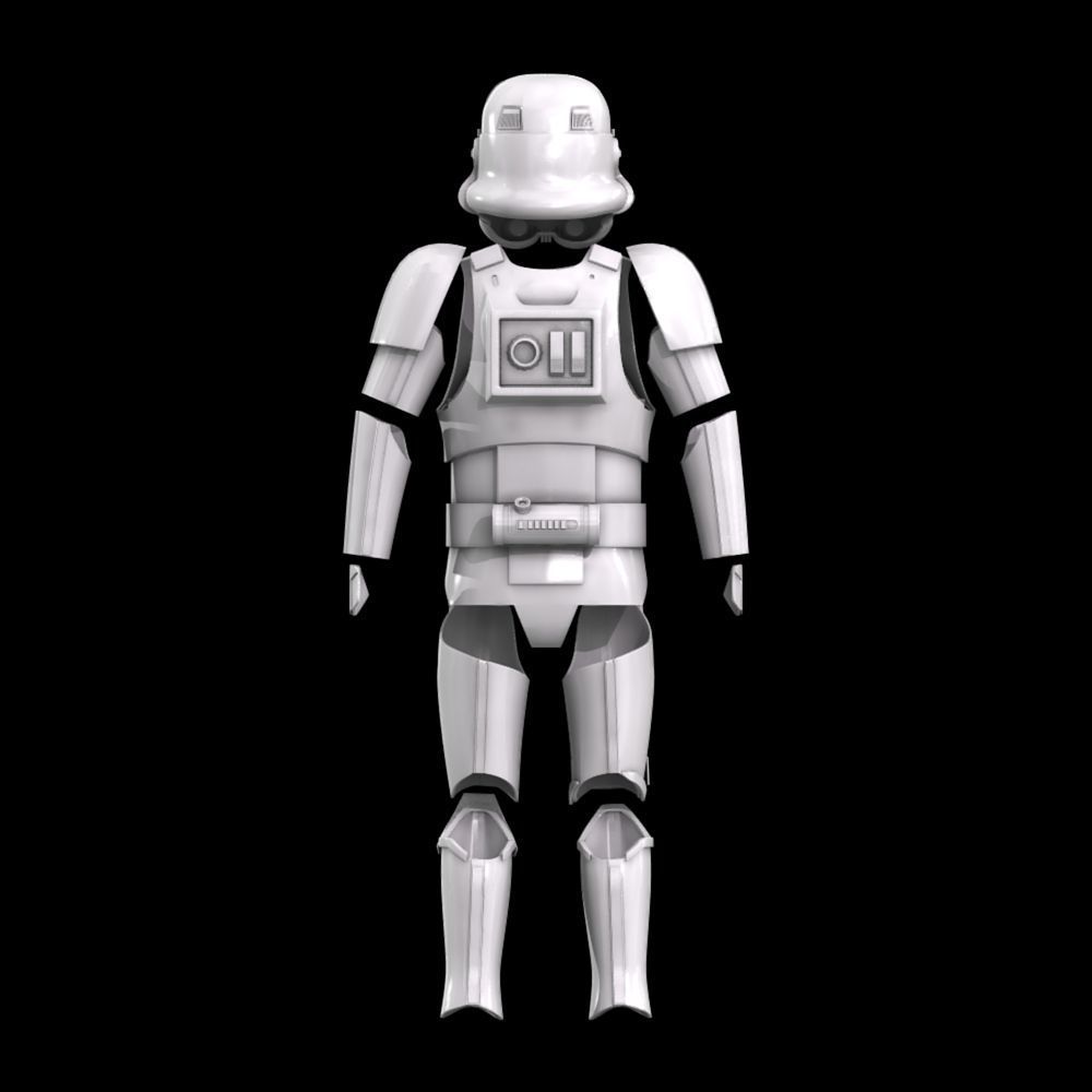 Star Wars Rogue One-Solo Stormtrooper Armor with Helmet 3D print model_4