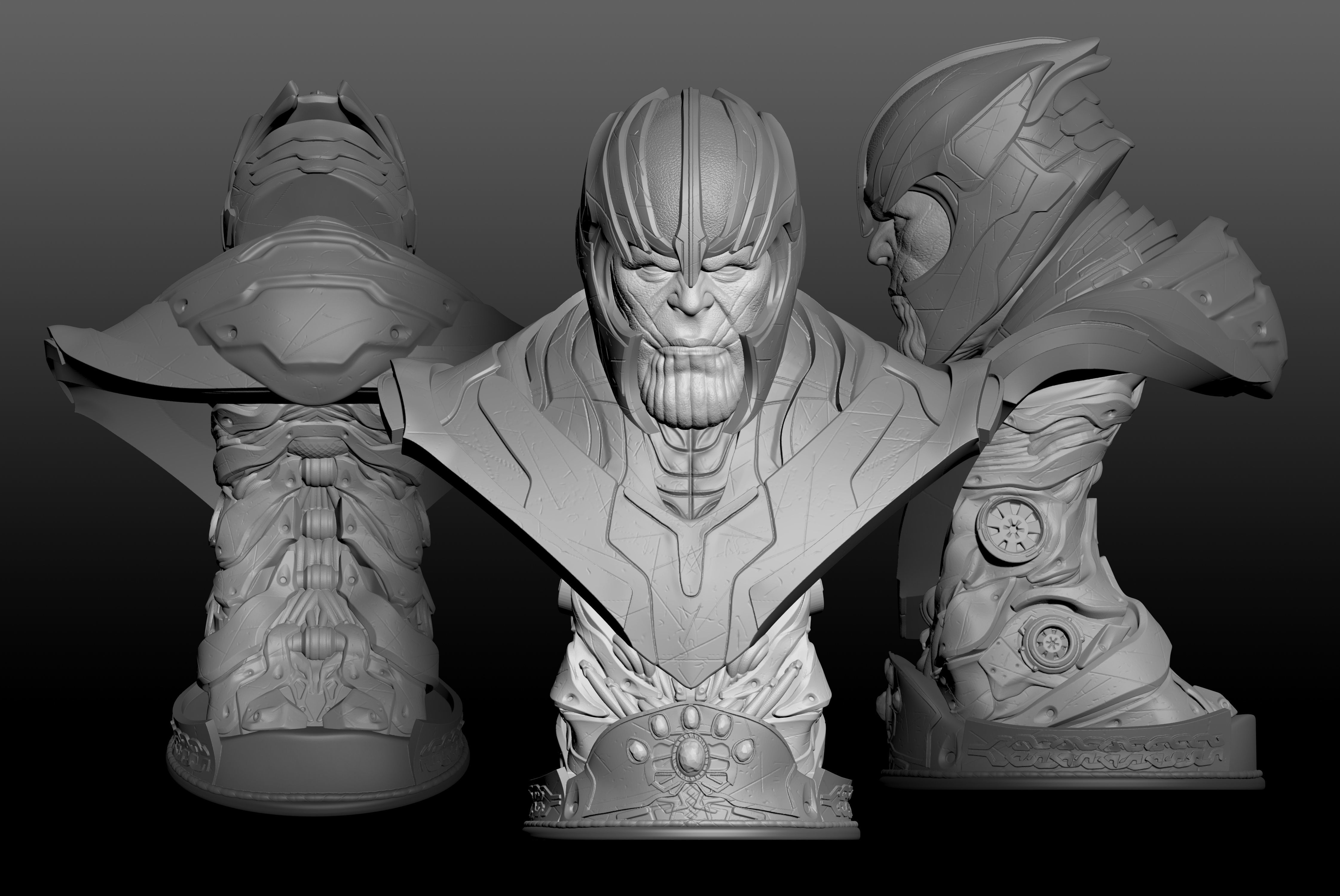 Thanos Bust for 3D Print 3D print model_4