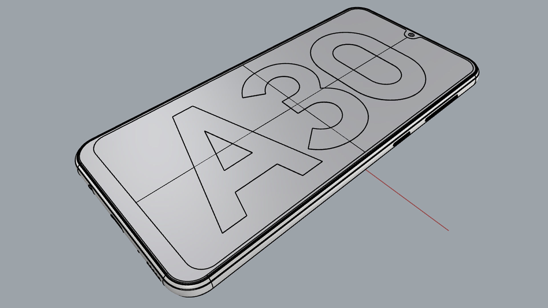 Samsung Galaxy A30 White 3D model_23