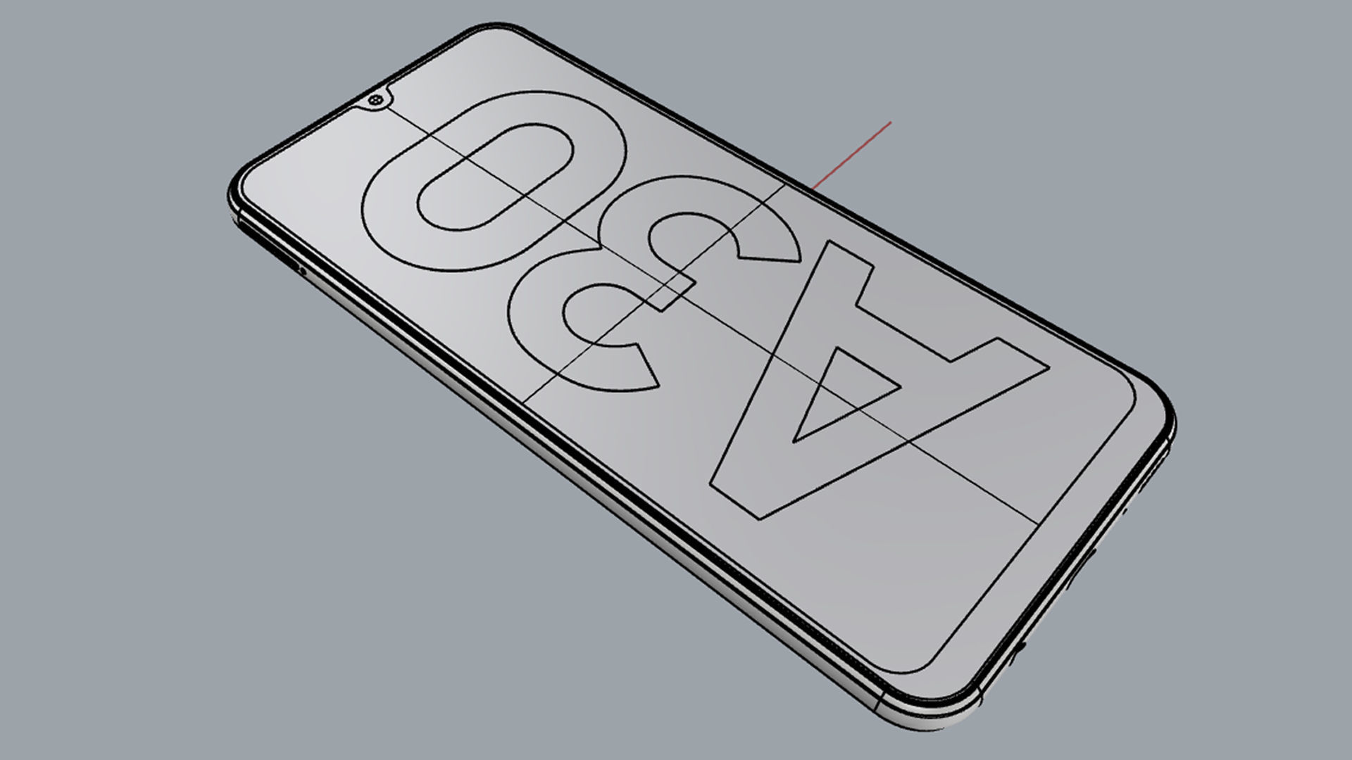 Samsung Galaxy A30 White 3D model_21