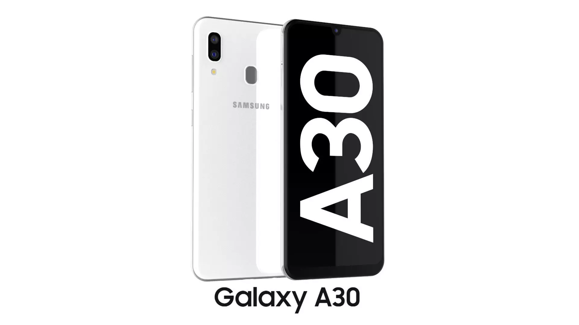 Samsung Galaxy A30 White 3D model_0