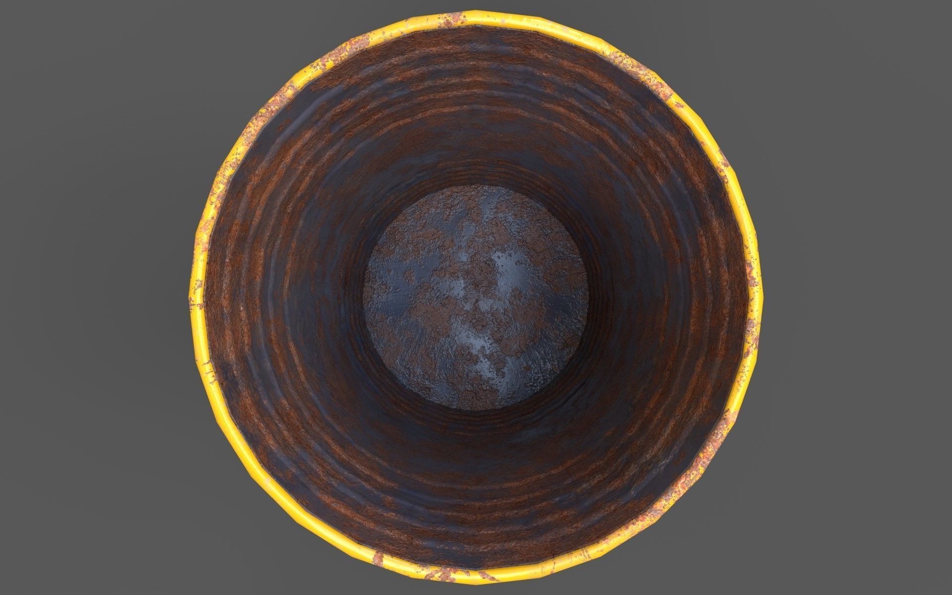 Chemical Old Barrel Low-poly 3D model_10