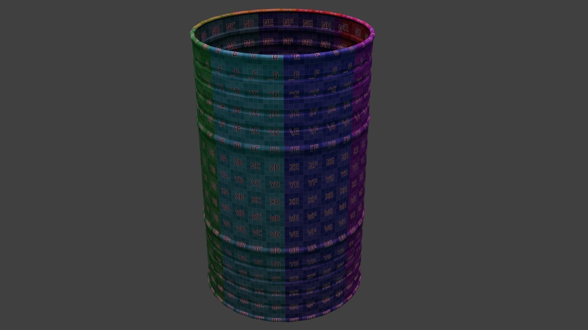 Chemical Old Barrel Low-poly 3D model_21