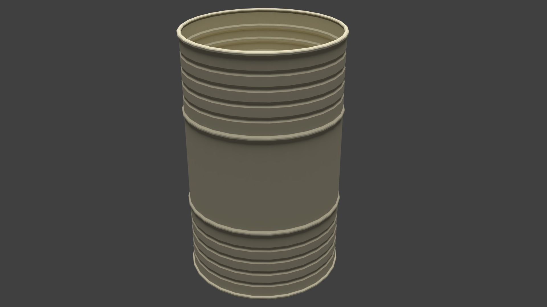Chemical Old Barrel Low-poly 3D model_19