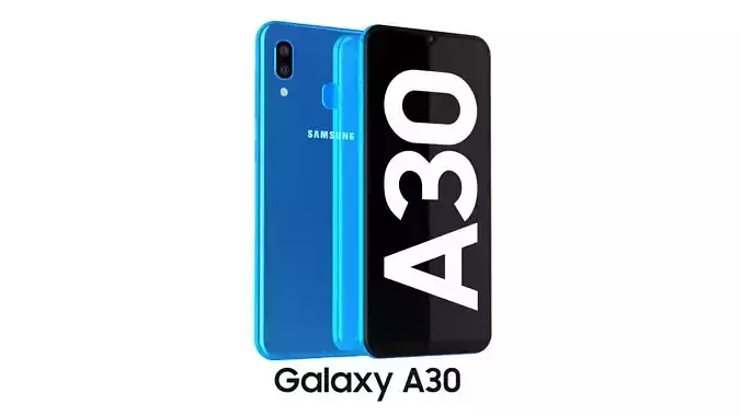 Samsung Galaxy A30 Blue 3D model
