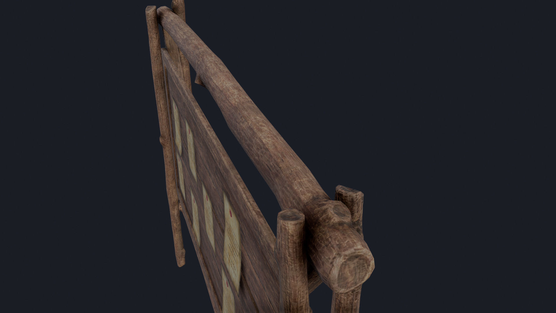 Quest Board Low-poly 3D model_8