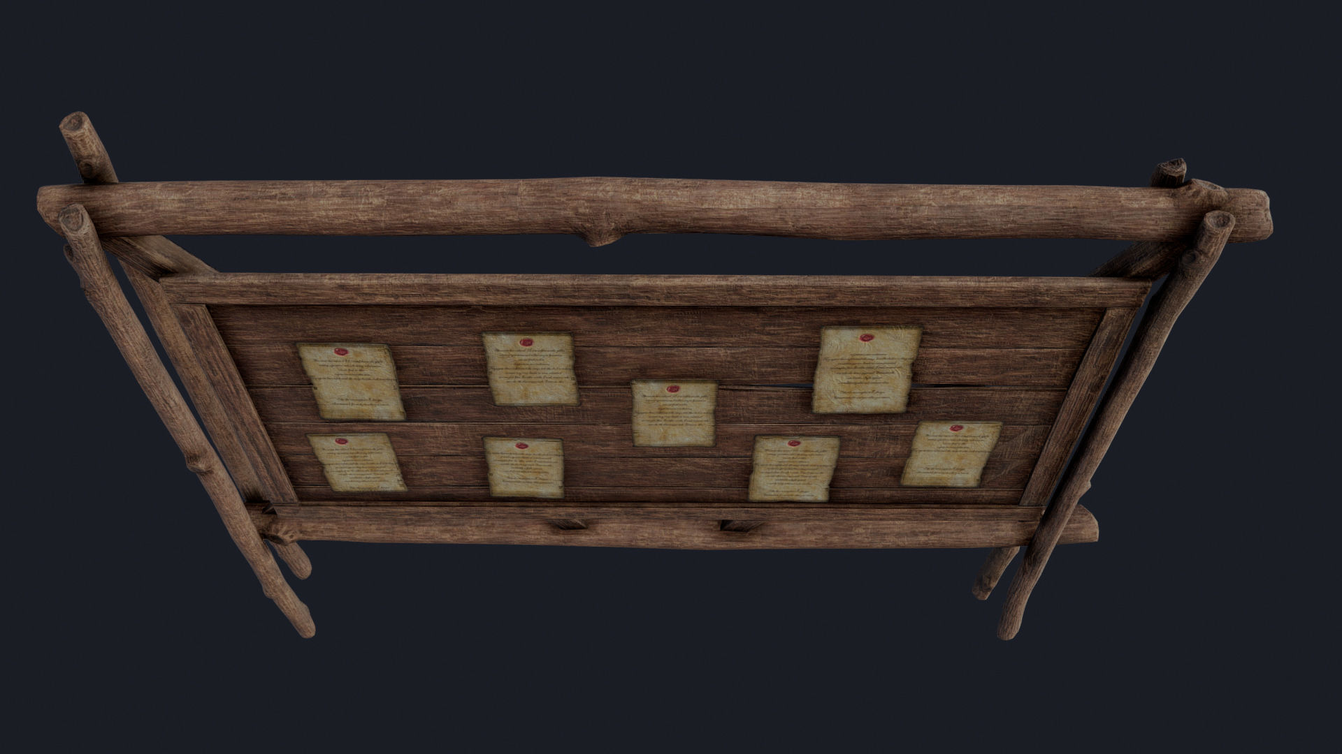 Quest Board Low-poly 3D model_12