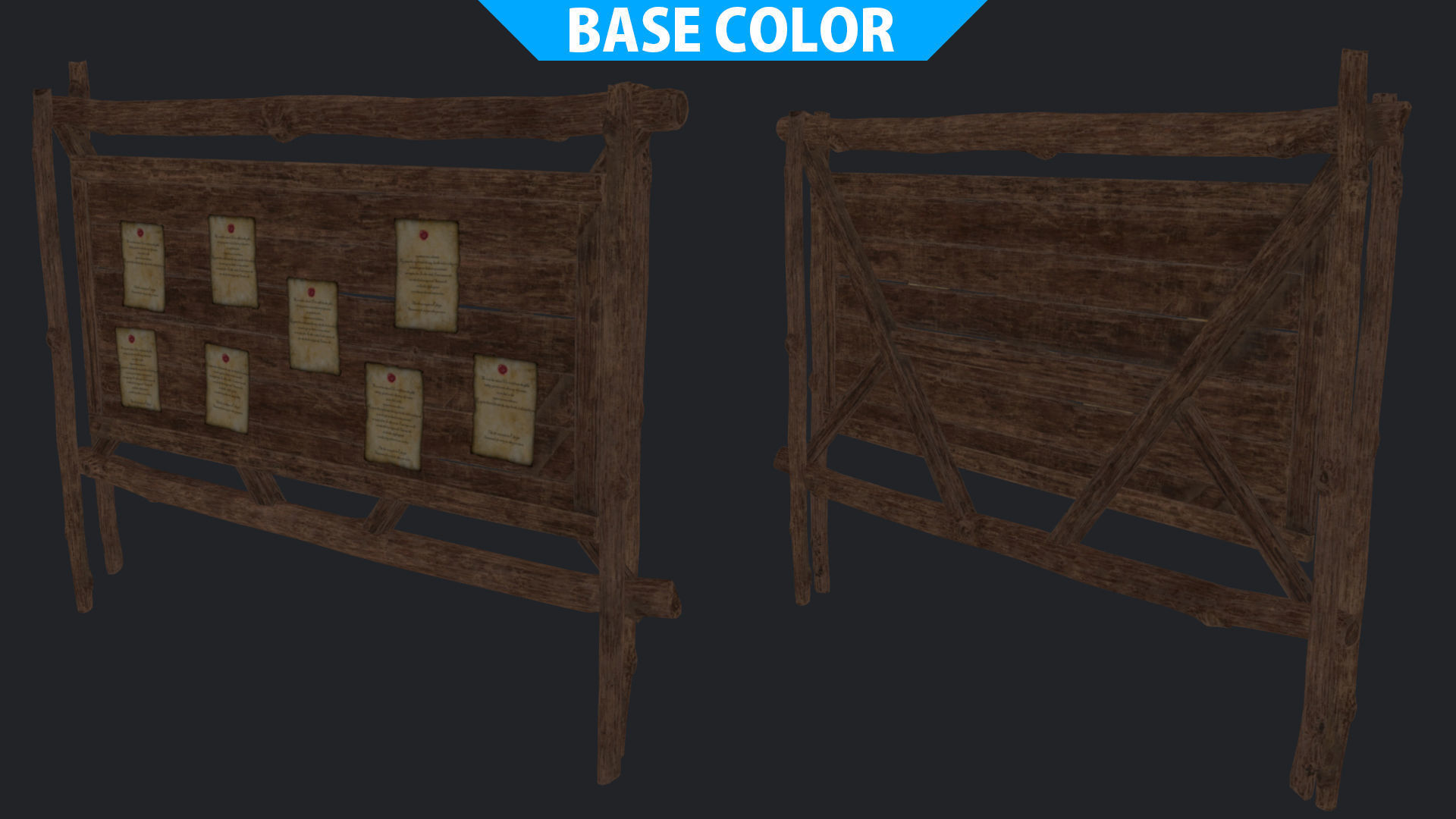 Quest Board Low-poly 3D model_17