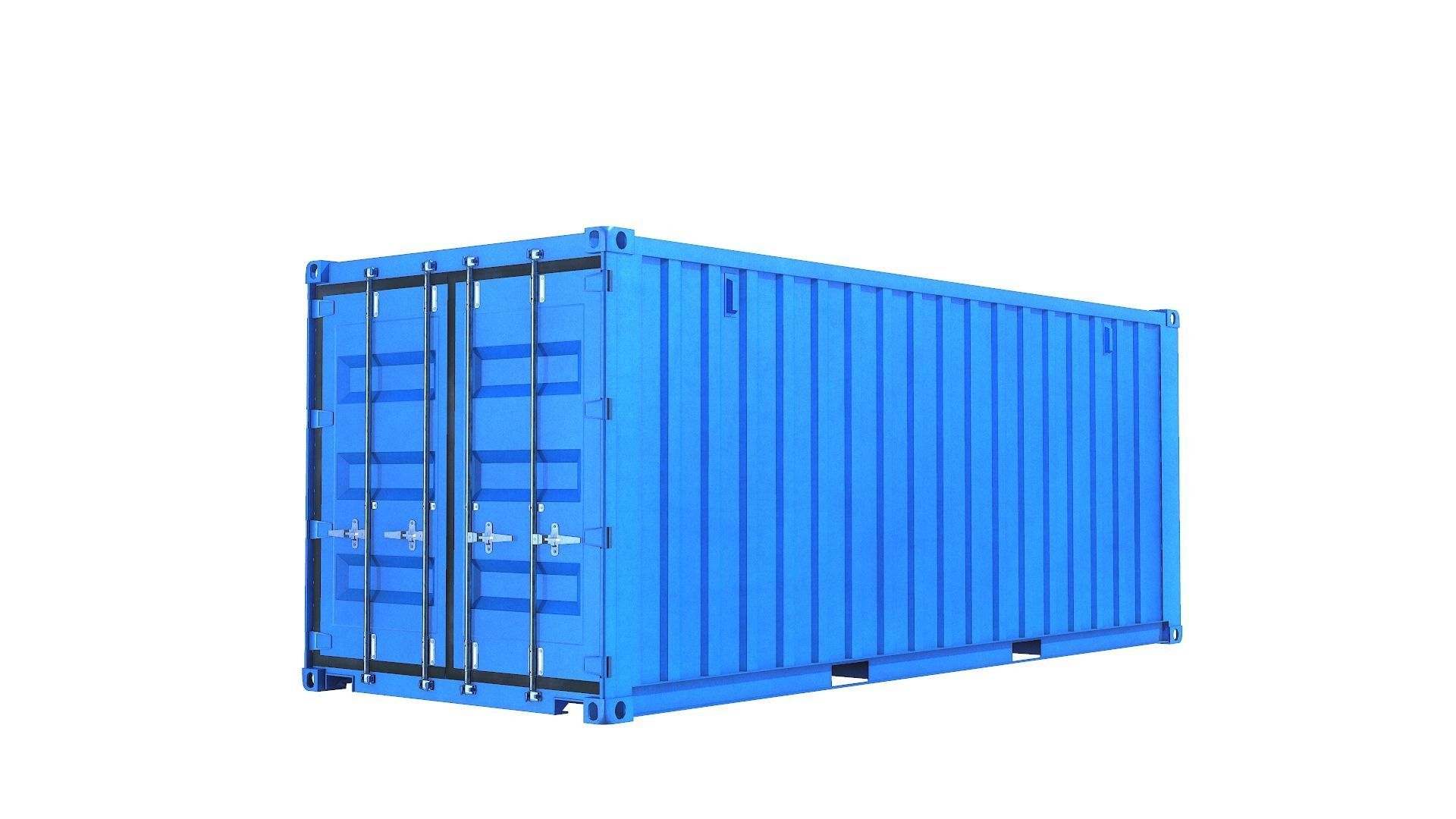 Container Dry Van 20 Low-poly 3D model_6