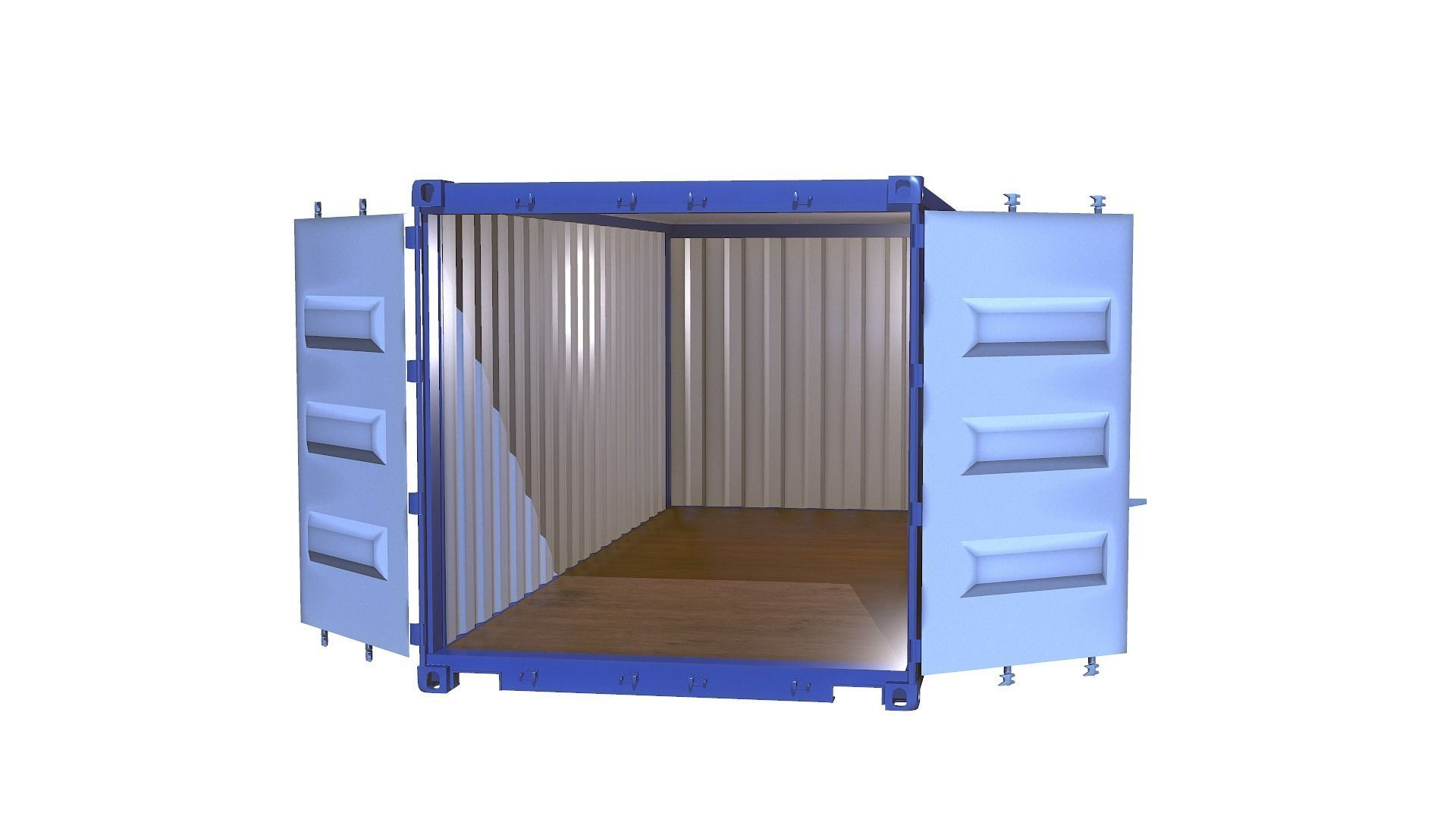 Container Dry Van 20 Low-poly 3D model_10
