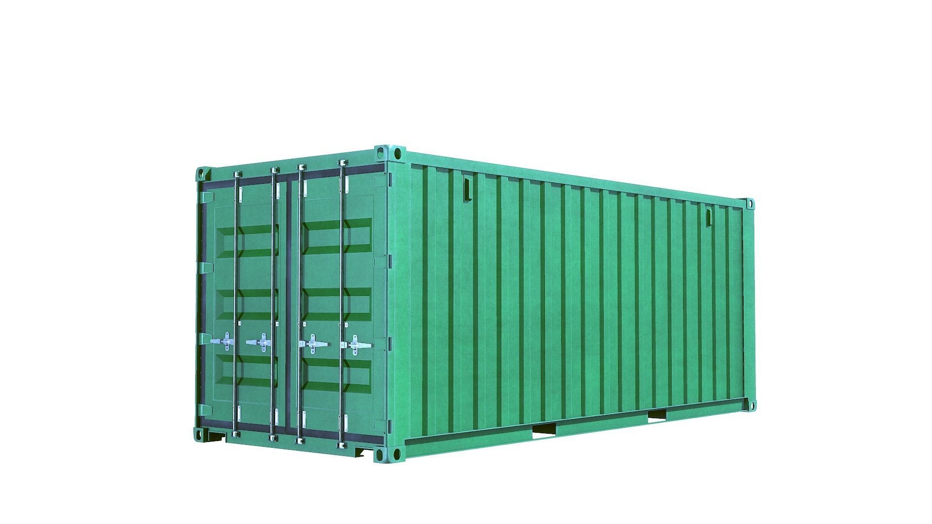 Container Dry Van 20 Low-poly 3D model_5