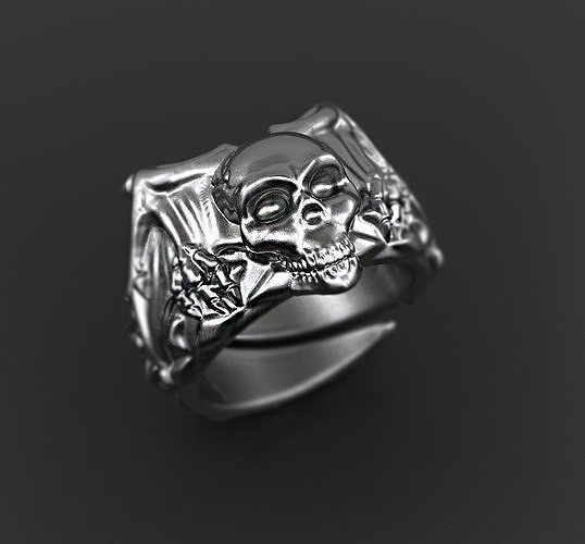 Skull Ring 3D print model
