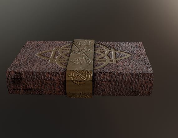 Old Book Low-poly 3D model_1