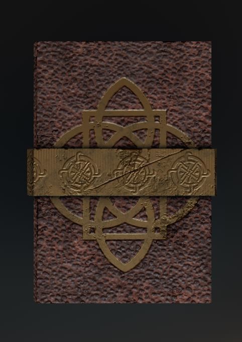 Old Book Low-poly 3D model_3