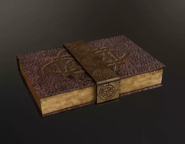 Old Book Low-poly 3D model_0