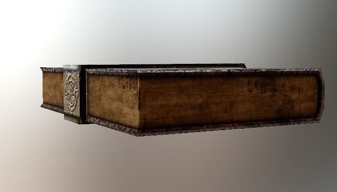 Old Book Low-poly 3D model_2