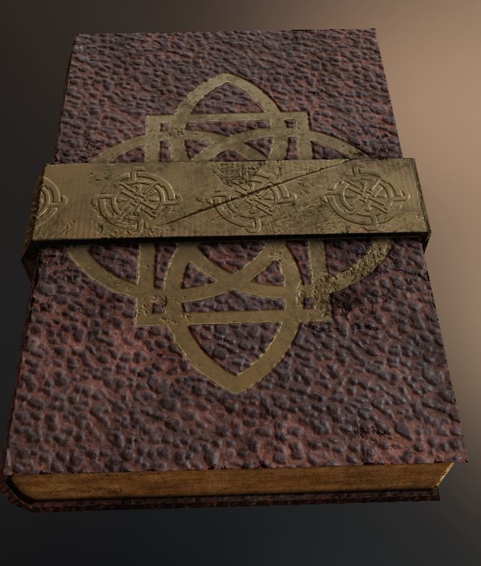 Old Book Low-poly 3D model_4