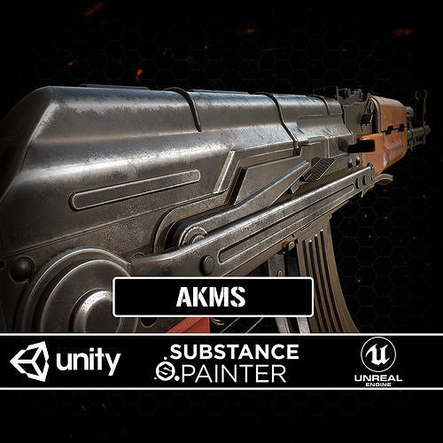 AKMS Rilfe Low-poly 3D model