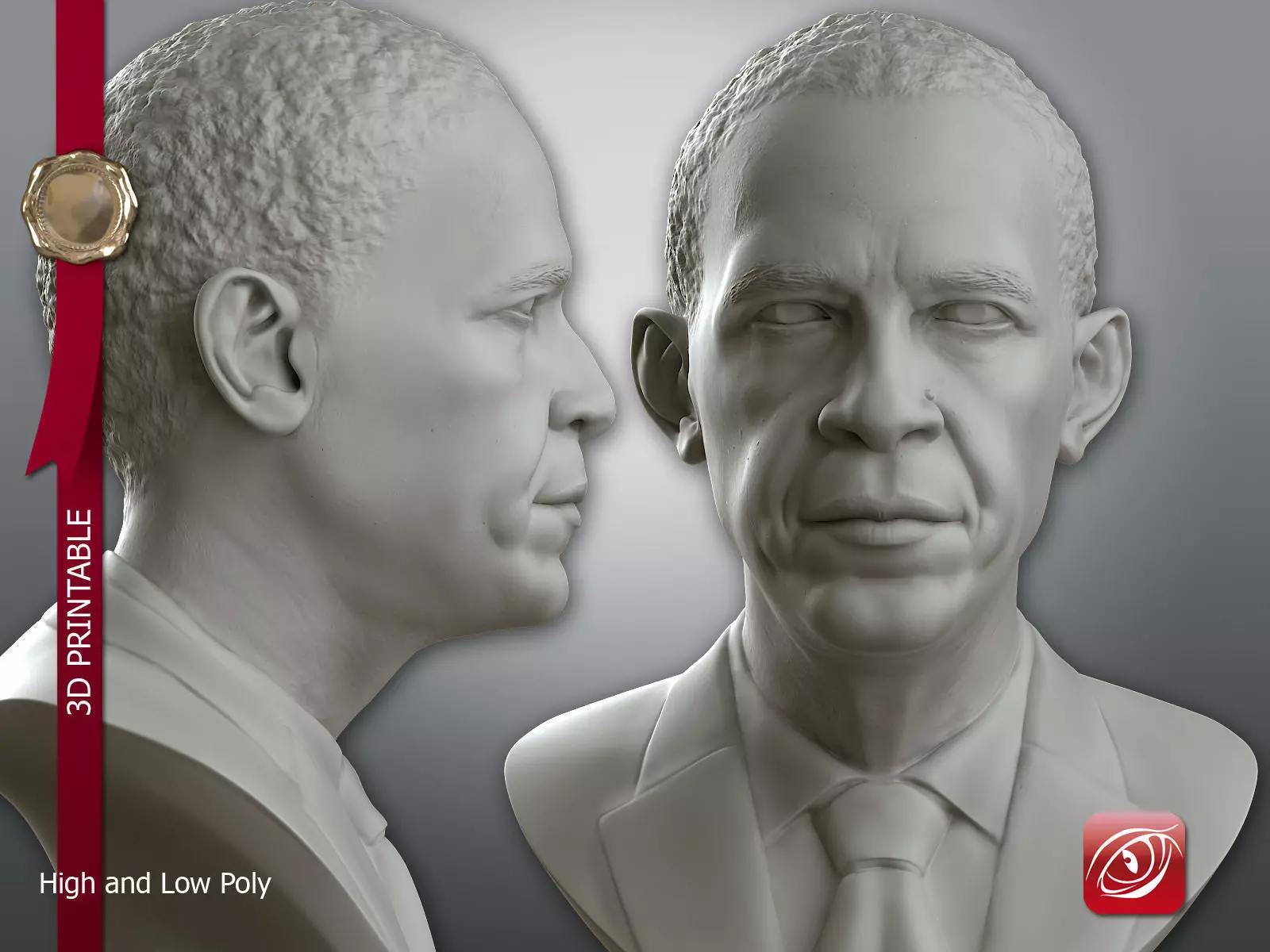 Obama Bust 3D print model_0