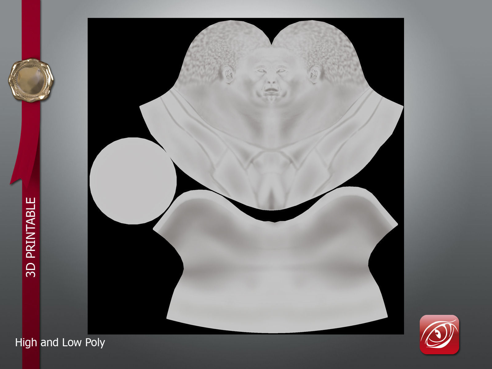 Obama Bust 3D print model_6