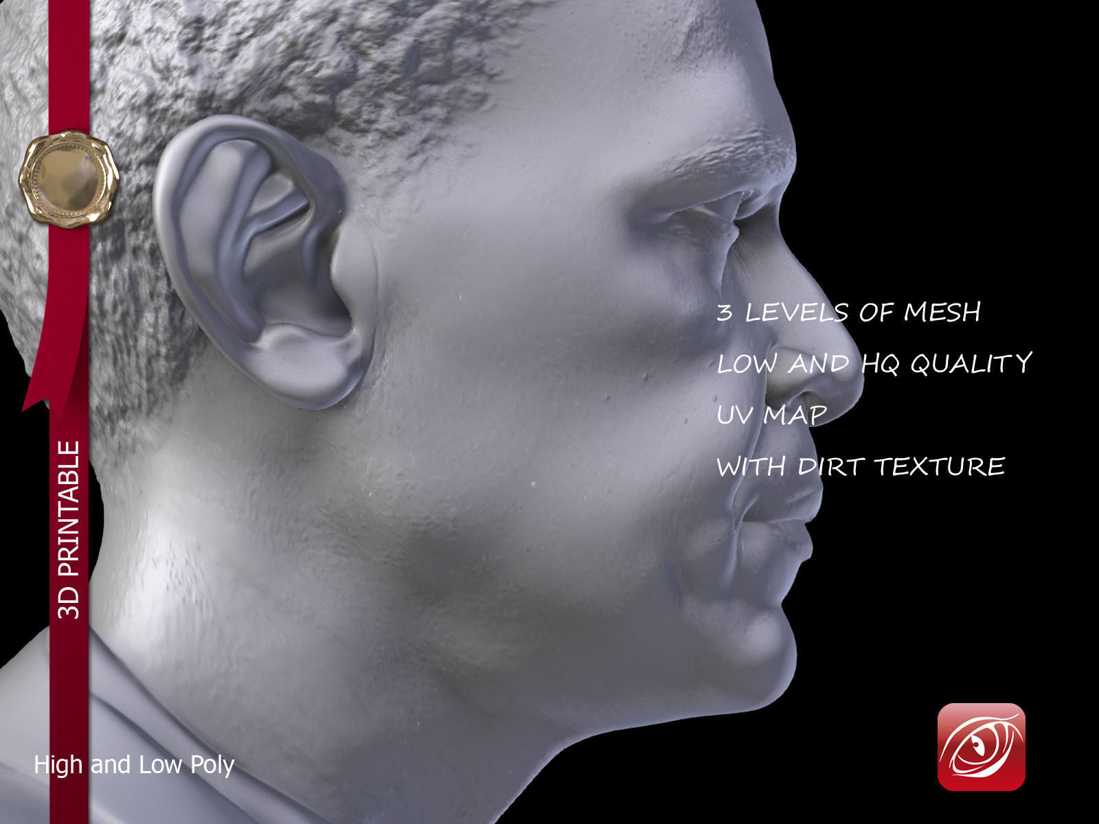 Obama Bust 3D print model_5