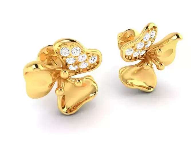 Women earrings 3dm render detail 3D print model