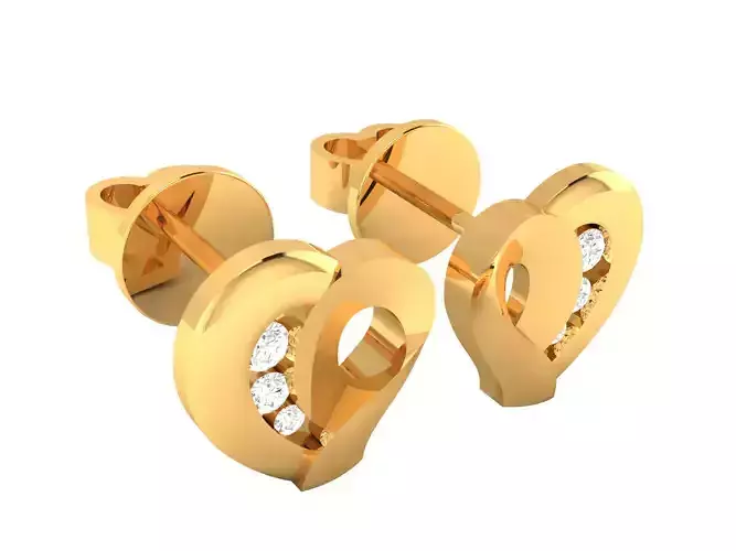 Women earrings 3dm render detail 3D print model