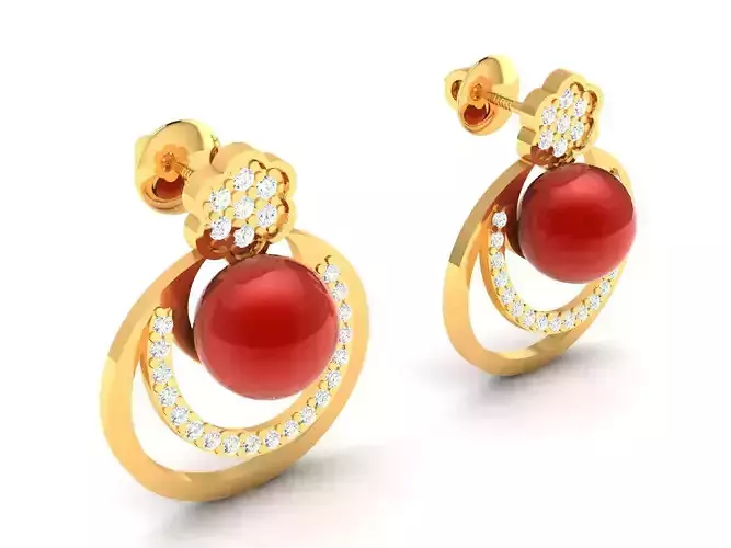 Women earrings 3dm render detail 3D print model