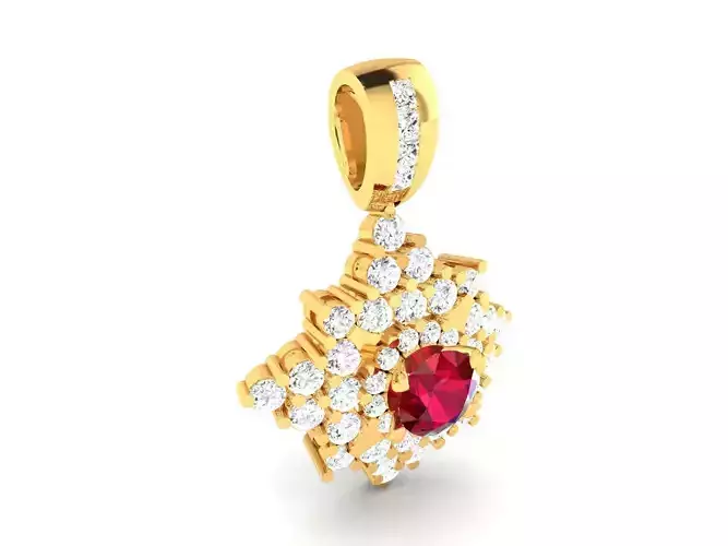 Women pendant 3dm render detail 3D print model