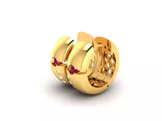 Women earrings 3dm render detail 3D print model