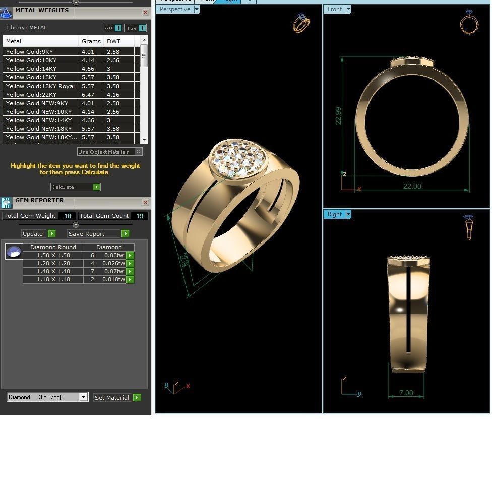 Women ring 3dm render detail 3D print model 3D print model_6