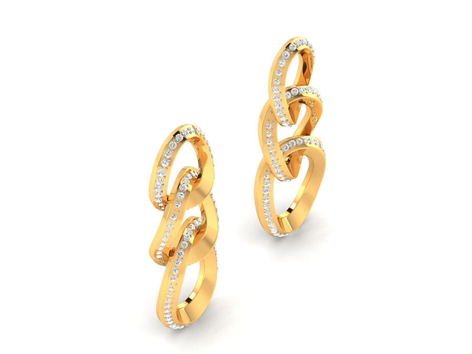 Women earrings 3dm render detail 3D print model 3D print model_4