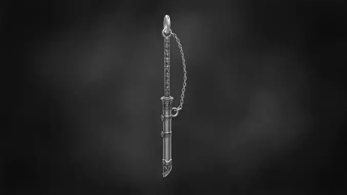 china sword pendant for 3d printing 3D print model knife