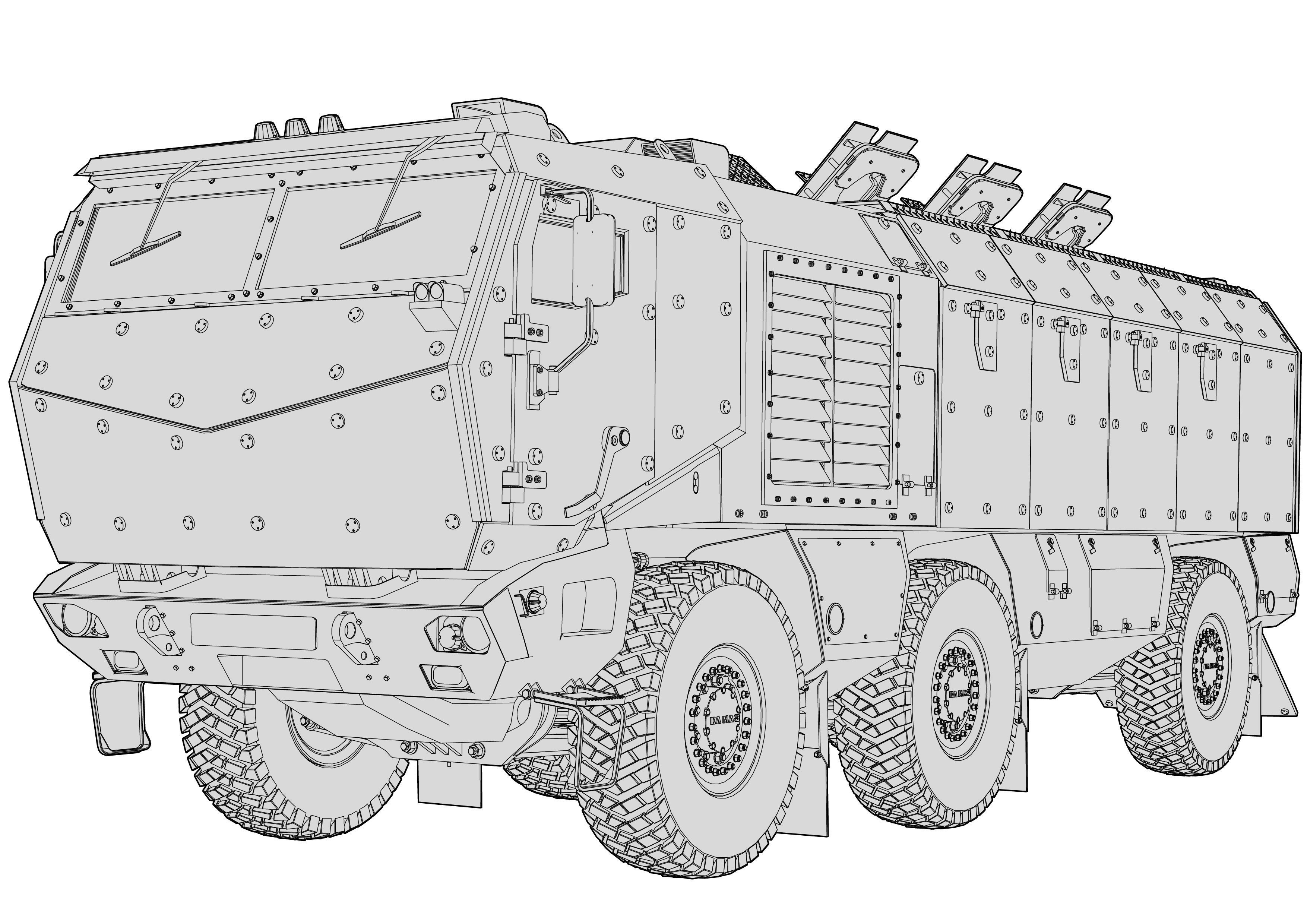 Kamaz Typhoon Truck 3D model_1