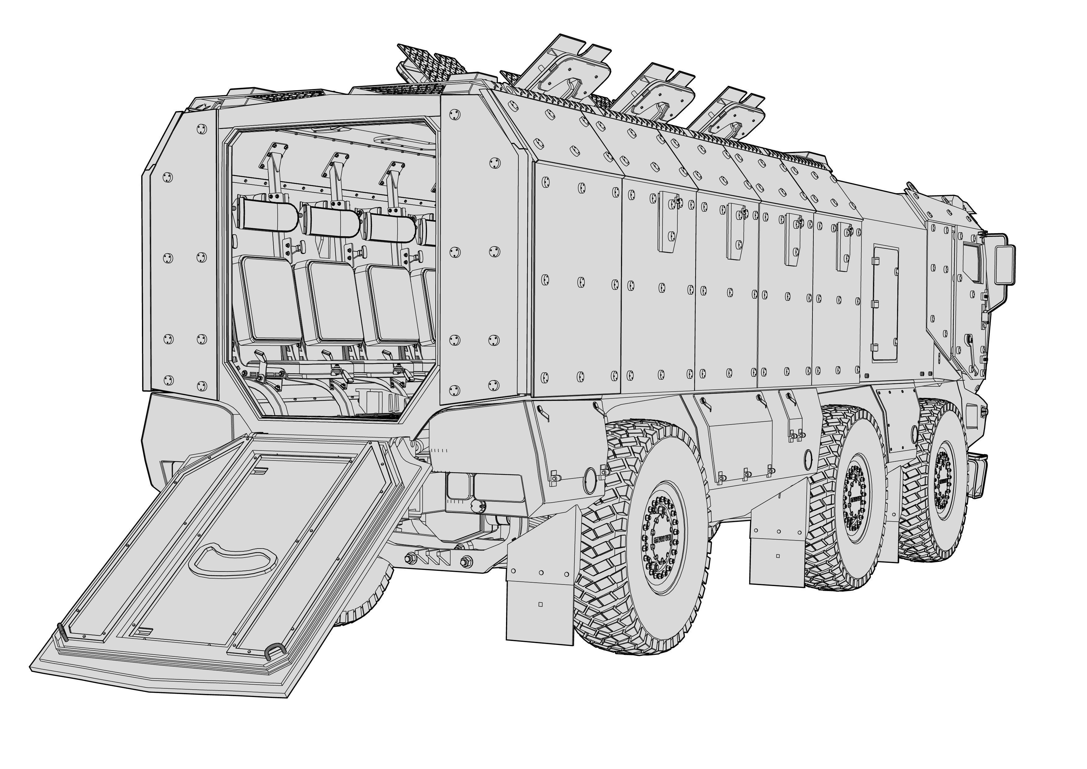 Kamaz Typhoon Truck 3D model_2