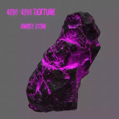 Glowing Rock Low-poly 3D model