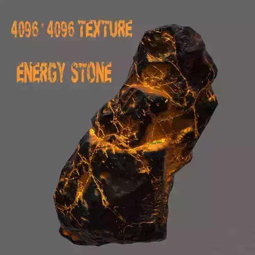Glowing Rock Low-poly 3D model