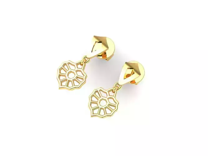 Women earrings 3dm render detail 3D print model