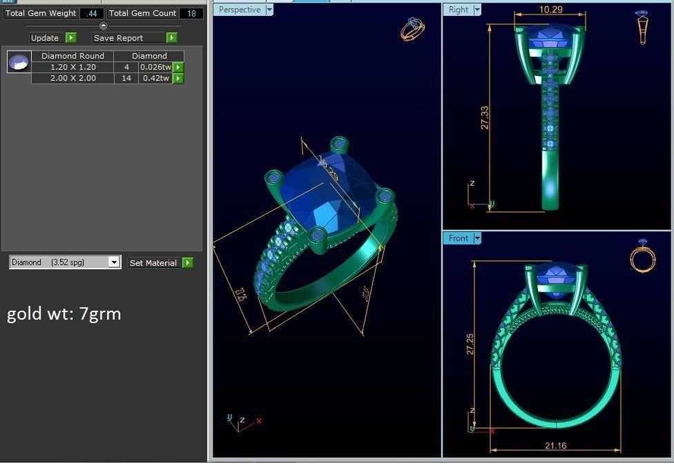 Women ring 3dm render detail 3D print model 3D print model_8