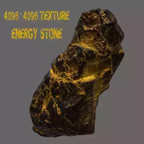 Glowing Rock Low-poly 3D model