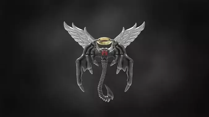 angle demon wings pendant for 3d printing 3D print model 3D print model